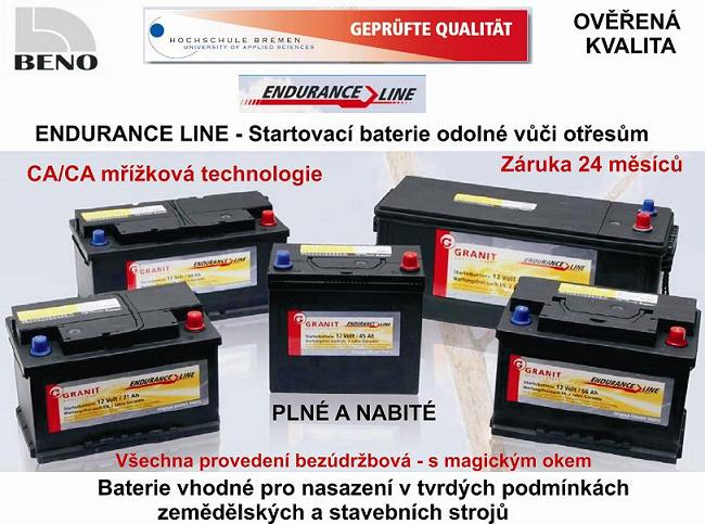 Autobaterie Endurance Line 12V 60Ah 470A - 232x173x225 - Bezúdržbová