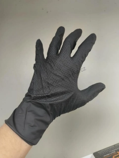 Jednorázové rukavice - SCHWARZ GRIP - vel. S - Nitrilové - 50ks